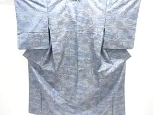 扇にヱ霞模様織り出し本場大島紬着物